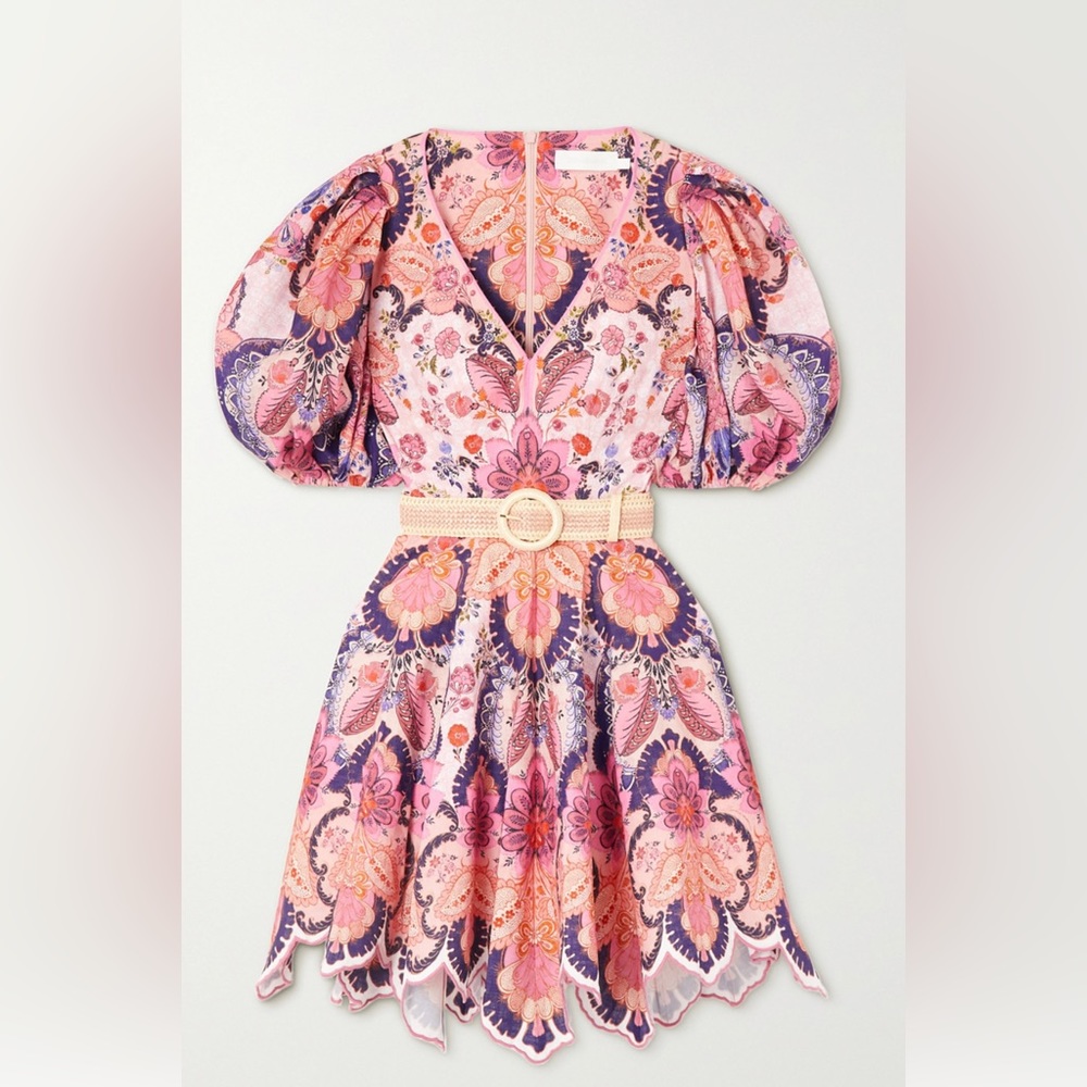 ZIMMERMANN
Laurel Navy Baroque Floral Belted Mini Dress